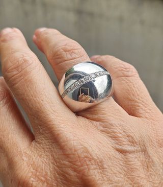 Anillo oro blanco, brillantes