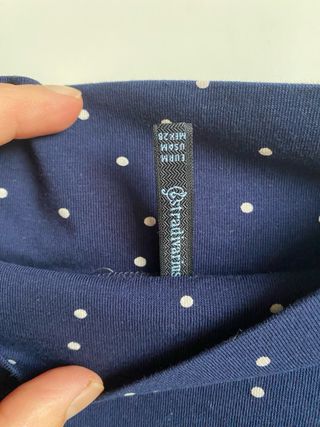 Top Blu a Pois Bianchi