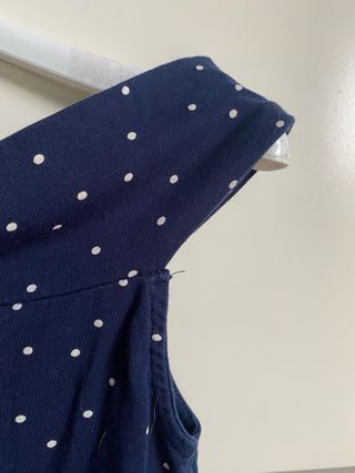 Top Blu a Pois Bianchi
