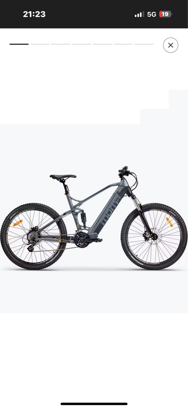 Bicicleta eléctrica montaña 
Marca Moma