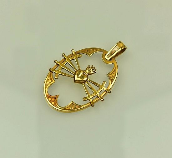 Colgante Sagrado Corazón Oro 18k