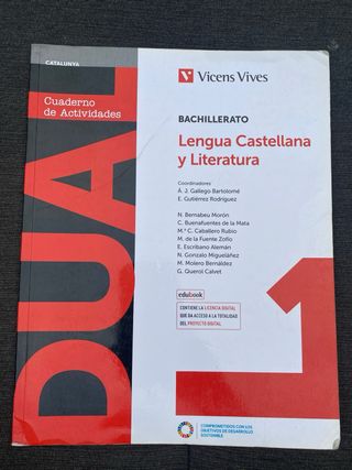 Libro Bachillerato Lengua Castellana y Literatura