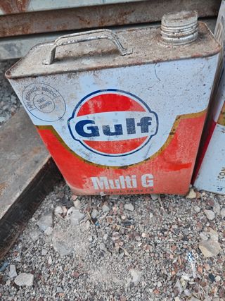 Latas aceite Repsol & Gulf antiguas