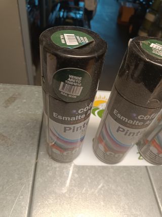 3 botes pintura RAL 6009