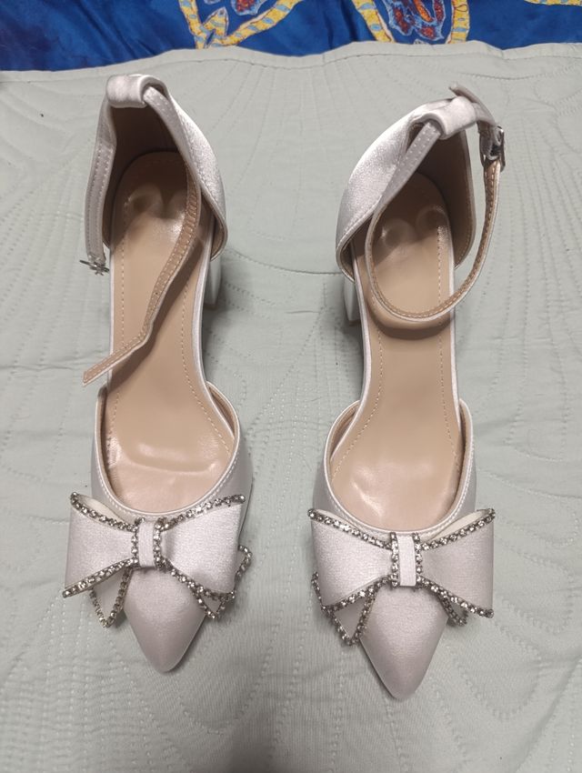 Zapatos raso tacón ancho 