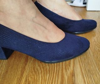 Zapatos Doctor Cutillas azules, talla 38.