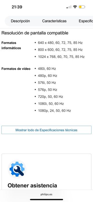 TV Philips 42" pantalla grande