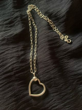 Colgante de corazón de plata para Charms Pandora