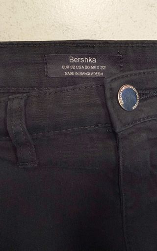 Pantalone donna Bershka, EU32 IT36, nero,xs