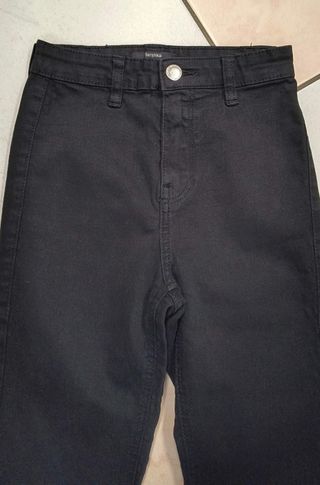 Pantalone donna Bershka, EU32 IT36, nero,xs