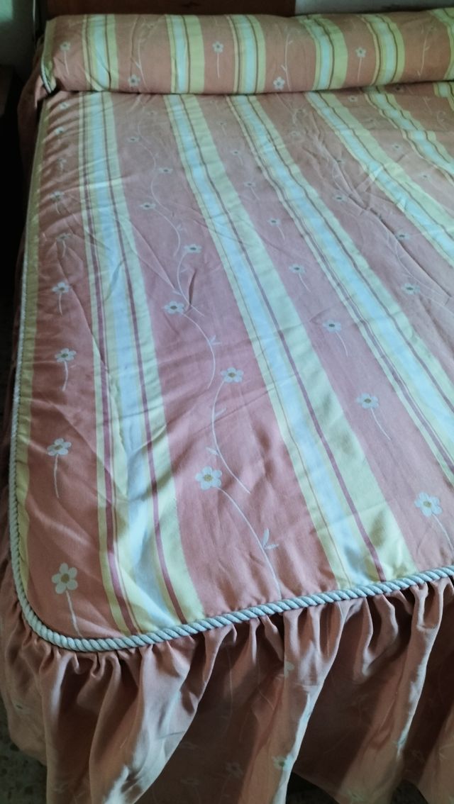 Colcha verano estilo clásico - beige/rosa