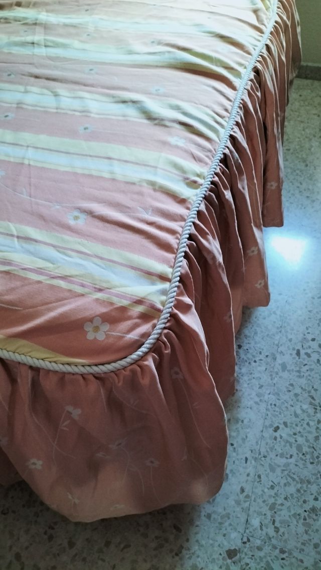 Colcha verano estilo clásico - beige/rosa