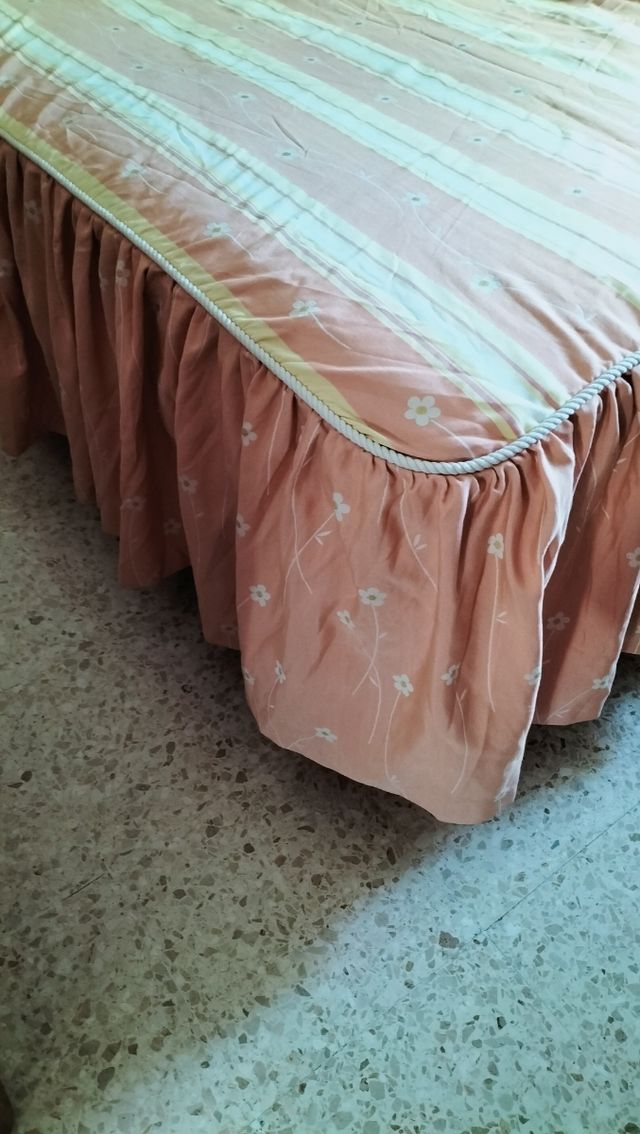 Colcha verano estilo clásico - beige/rosa