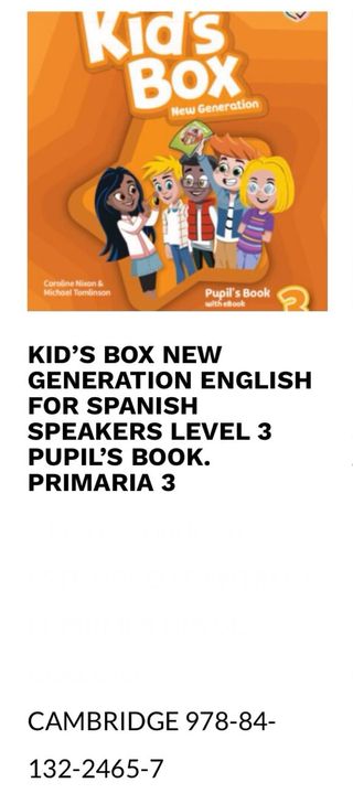 Kids Box Libro Ingles pupil Book 3 CAMBRIDGE