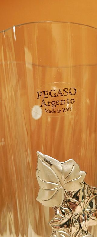 Vaso Pegaso Argento cristallo