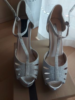 Sandalias Plata - Fiesta Brillantes