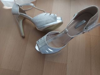 Sandalias Plata - Fiesta Brillantes