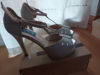 Sandalias Plata - Fiesta Brillantes