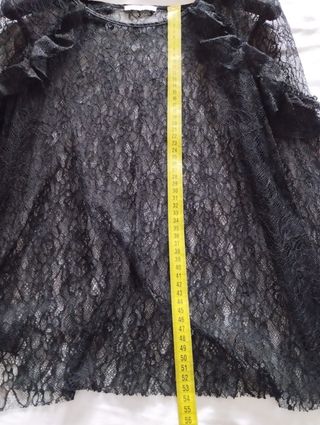 Blusa negra Zara encaje