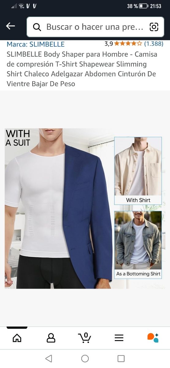 SLIMBELLE Camiseta Compresion XL