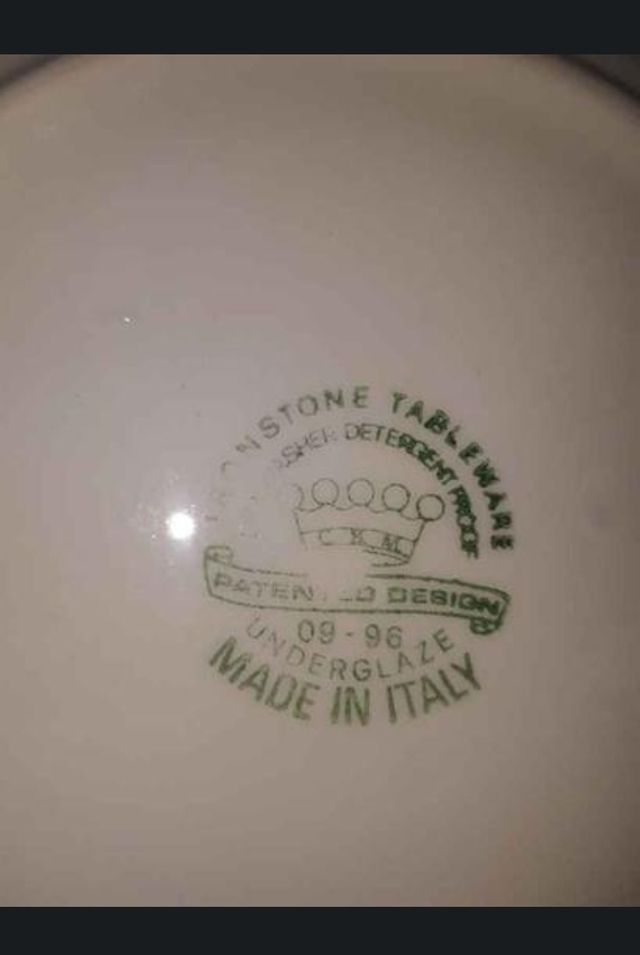 3 Platos Porcelana NISTONE, Azul y Blanco