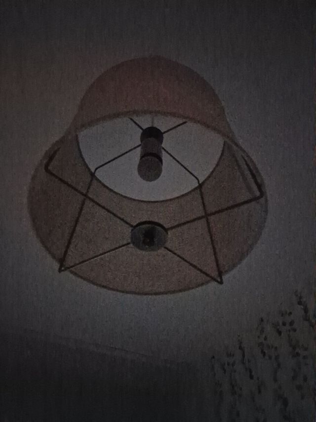 Lámpara colgante beige de lino