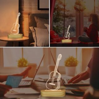 Lámpara LED Guitarra 3D. NUEVA