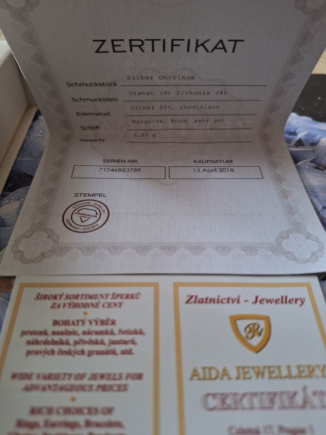 Pendientes MIRKADA Granates-Circonitas