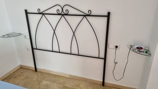 Cabecero cama 135cm - Metal Negro