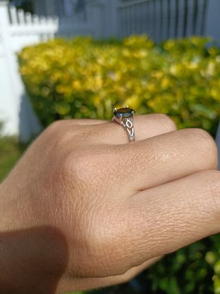 Anillo peridoto plata 925