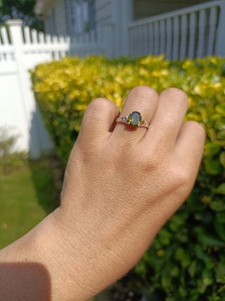 Anillo peridoto plata 925