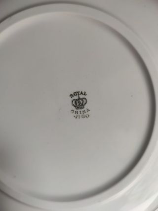 Vajilla porcelana dorada antigua