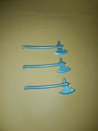 Lote 3 hachas Playmobil vikingo galo medieval