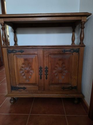 Mesa de apoio antiga em madeira