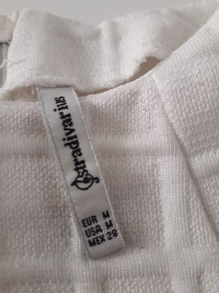 Blusa blanca Stradivarius M