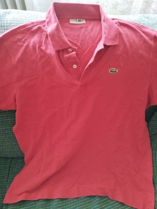 Polo Lacoste rojo hombre talla 6