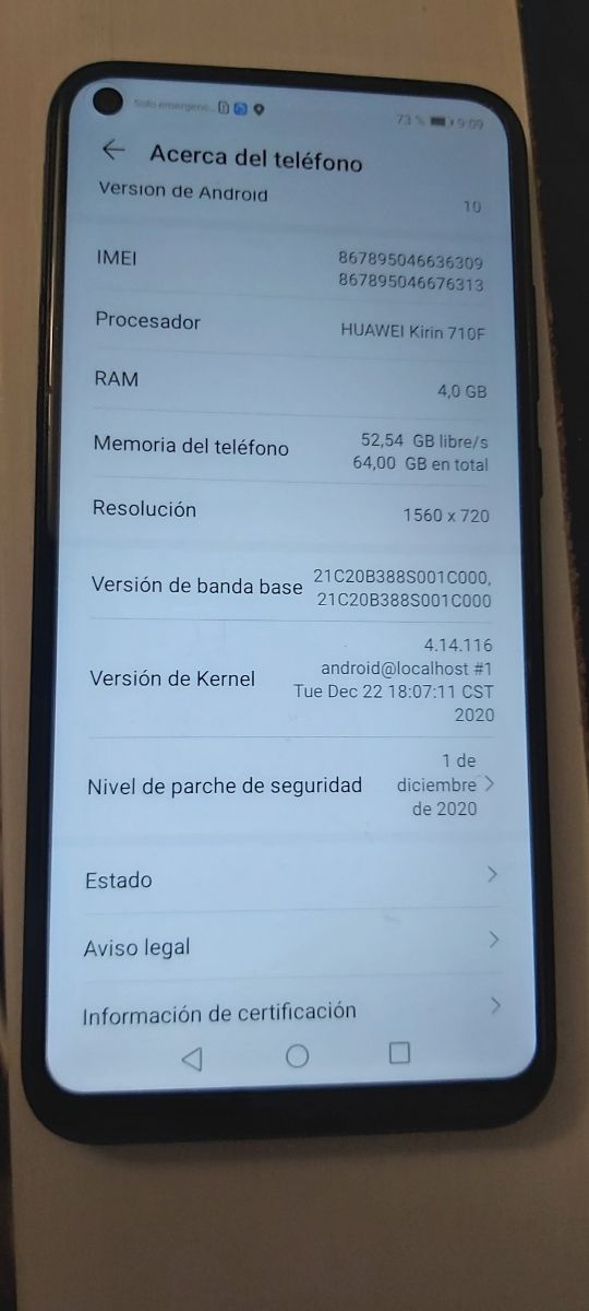 Huawei P40 Lite E - Smartphone Negro