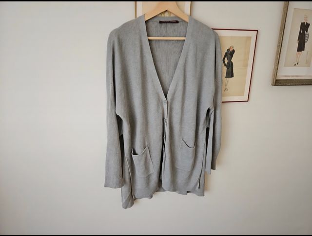 Chaqueta lino gris Comptoir des Cotonniers.