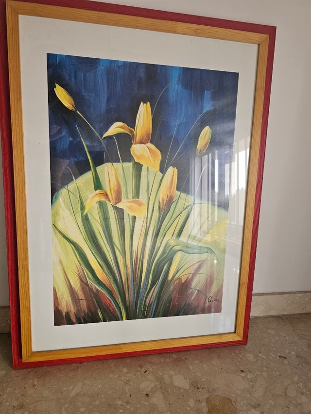 Cuadro flores amarillas