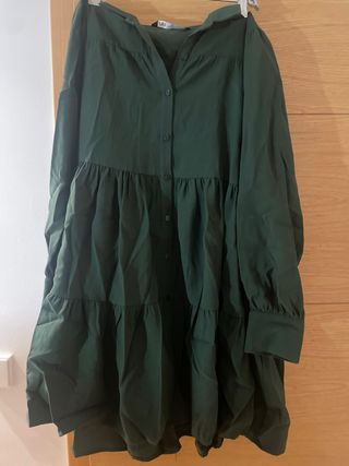 Vestido Zara verde militar