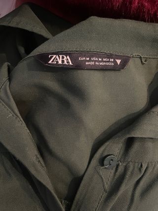 Vestido Zara verde militar