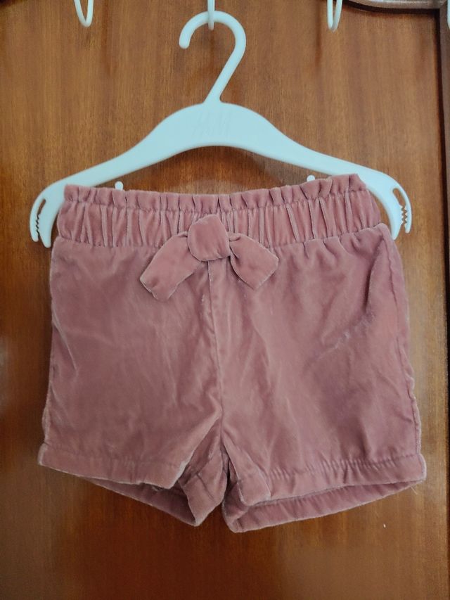 Shorts terciopelo niña Sfera 18-24m