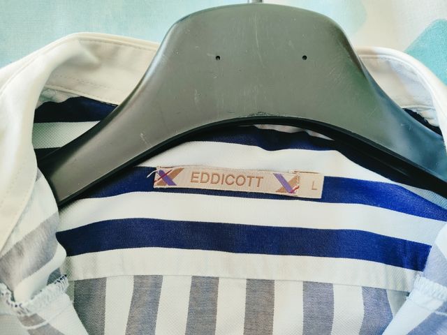 Camicia righe blu-bianco maniche corte