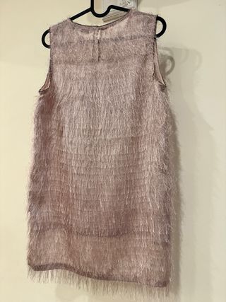 Top flecos en rosa pastel