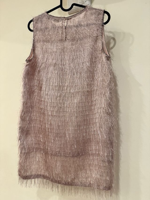 Top flecos en rosa pastel