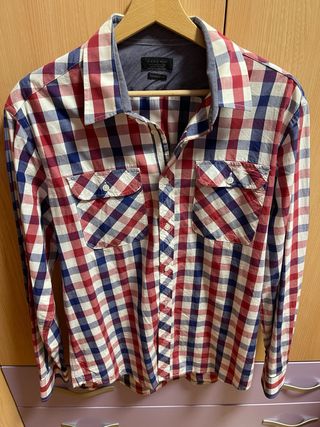 Camisa Zara Man cuadros talla m
