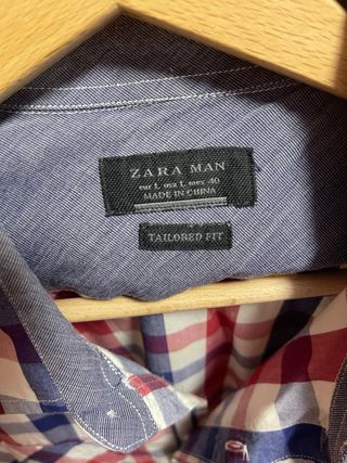 Camisa Zara Man cuadros talla m