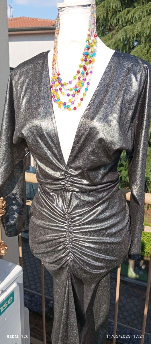 Abito argento elasticizzato