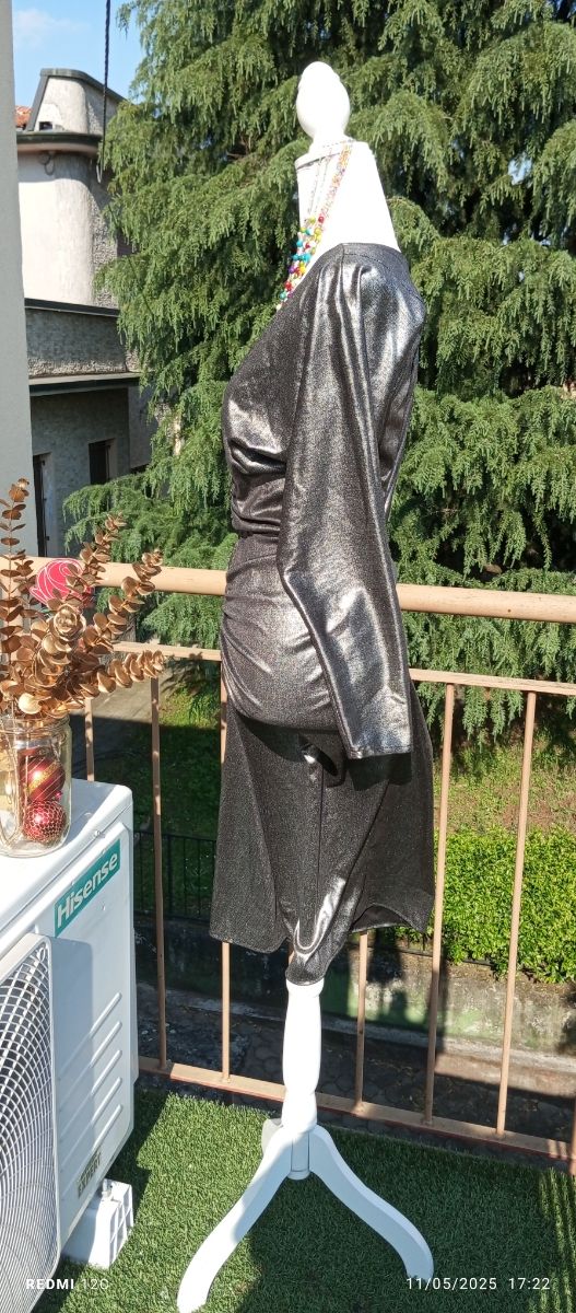 Abito argento elasticizzato