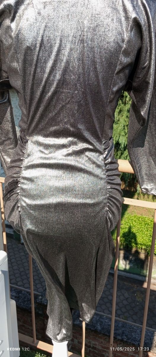 Abito argento elasticizzato